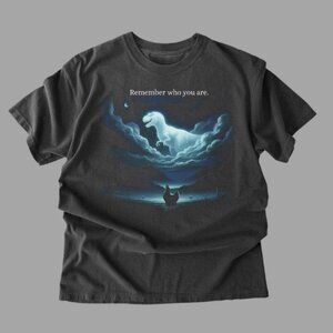 Black - Remember Who You Are Funny Meme, Dinosaur and Chicken shirt